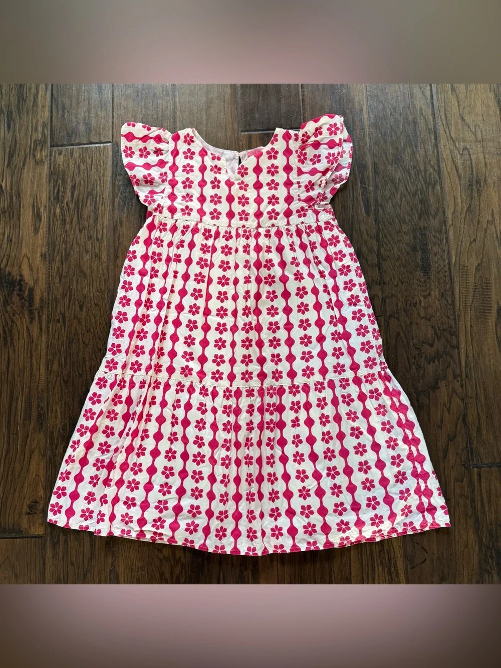 Bisby Girls Pink Floral Cotton Dress size 12